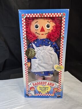Vintage Hasbro Raggedy Ann Doll 1996 80th Anniversary Doll Never Left Box...